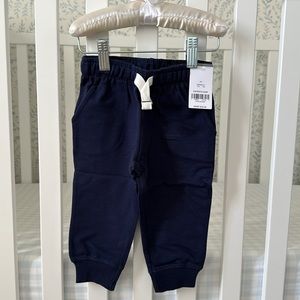 NWT Carters navy blue French terry joggers size 12 months